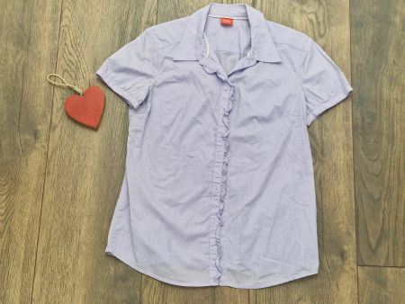 Damen Bluse Esprit lila kurzarm Grösse 36 gebraucht