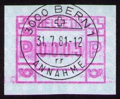 ATM 4 _ ET-VO_FD-Vollstempel 31.7.81_ 3000 BERN 1 !