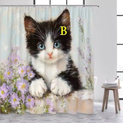 Tende: Duschvorhang Hund, Katze – Nuovo e nell'imballaggio originale da Amriswil venduto da Ravinvida 1