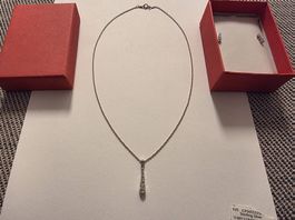 Schmuckset aus Sterlingsilber mit weissen Zirkonia-Steinen