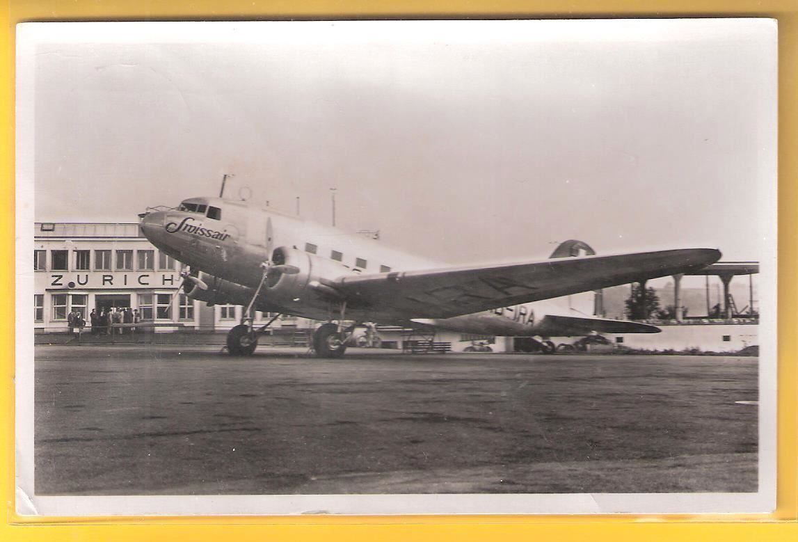 Ansichtskarten: 28.7.65 Flughafen Dübendorf/ alte Douglas DC 3 – Gebraucht aus Zürich von Hagliweg 1