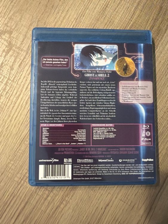 Ghost in the Shell 2 – Innocence (2004) BluRay (Gebraucht) in Hagendorn ...