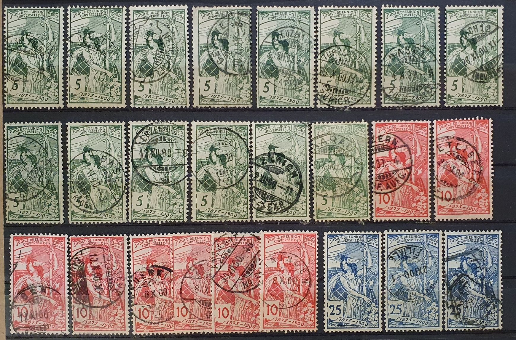 Alle Briefmarken: 1900 - Lot UPU – Gebraucht aus Kreuzlingen von Rschweiz1