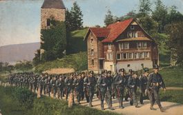Schweizer- Militär-Grenzbesetzung 1914 Infanteri