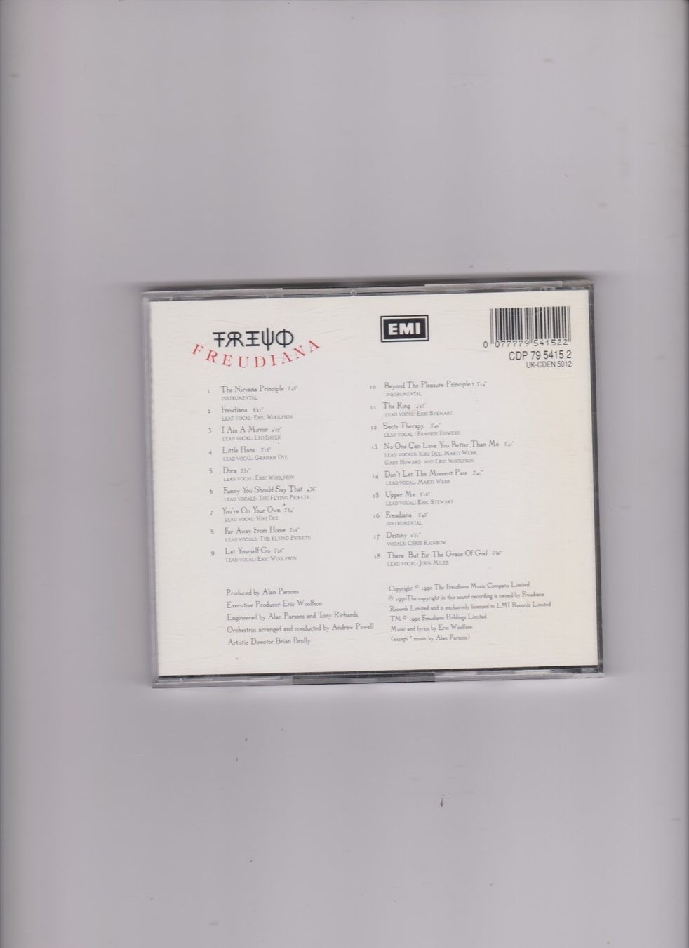 CD: CD Freudiana - Eric Woolfson - The Alan Parsons Project -... – Usato da Bex venduto da Canouille 1