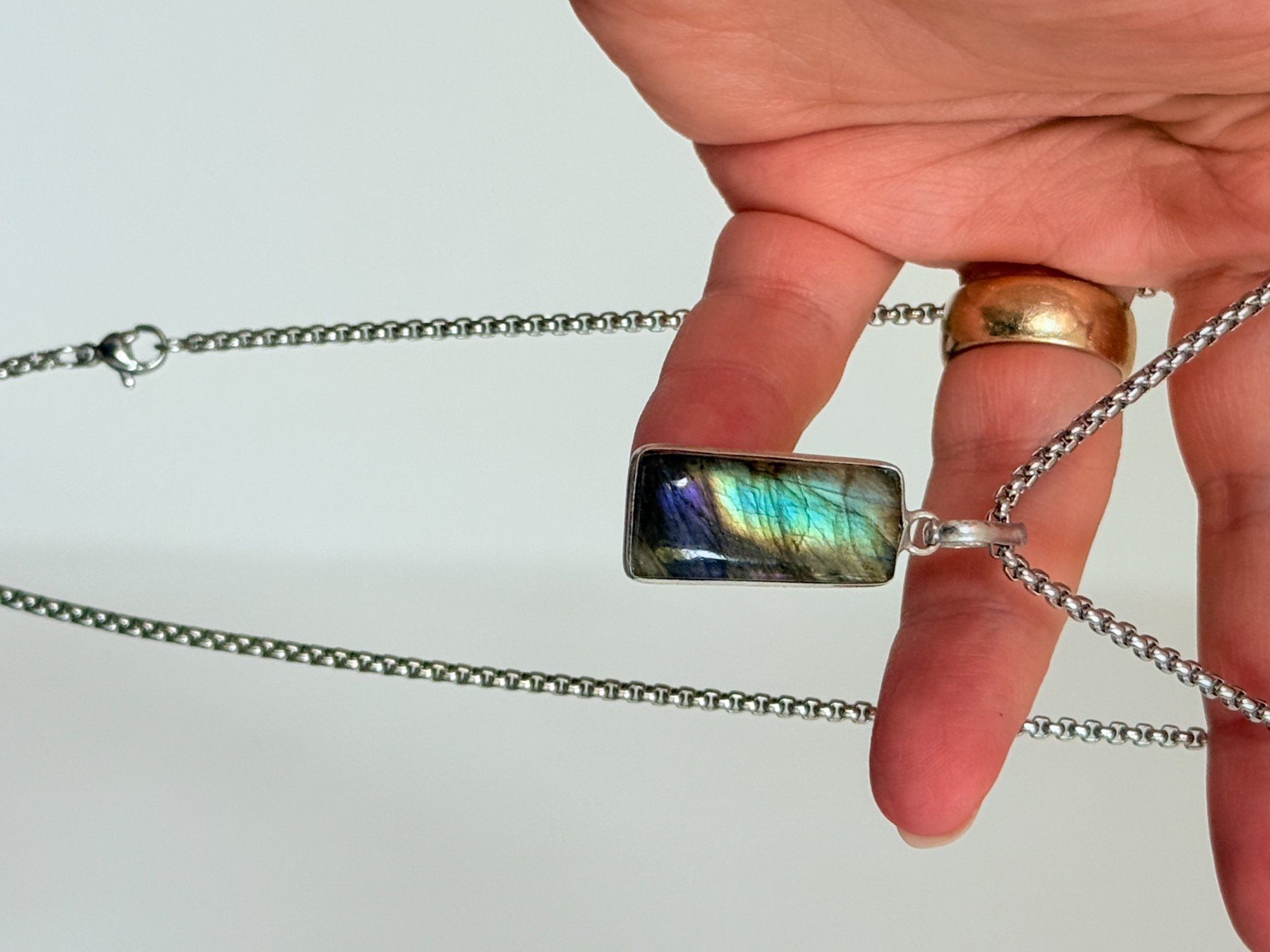 Ketten: Collier avec Labradorite – Neu und originalverpackt aus Genève von AWWA 3