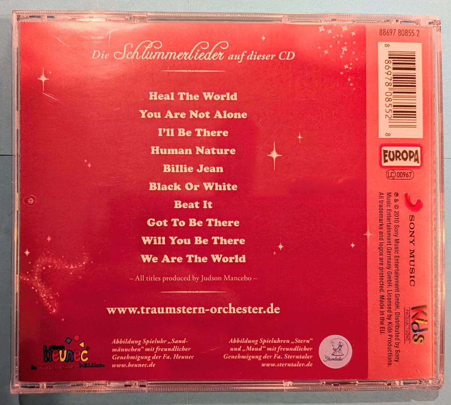 CD: Michael Jackson 1CD-Das Traumstern Orchester Schlummerlieder – Usato da Aesch BL venduto da Charles2018 1