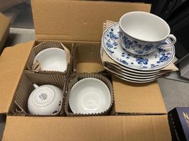 CreaTable Fiore blu reale tassenset