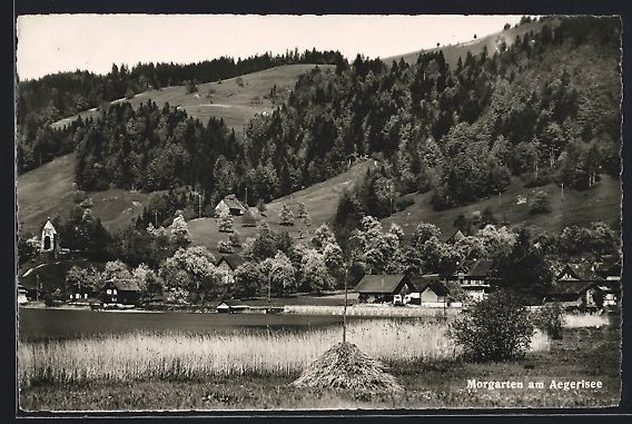 Ansichtskarten: Morgarten am Aegerisee, Ortspartie mit B – Gebraucht aus Berlin von bartko-reher
