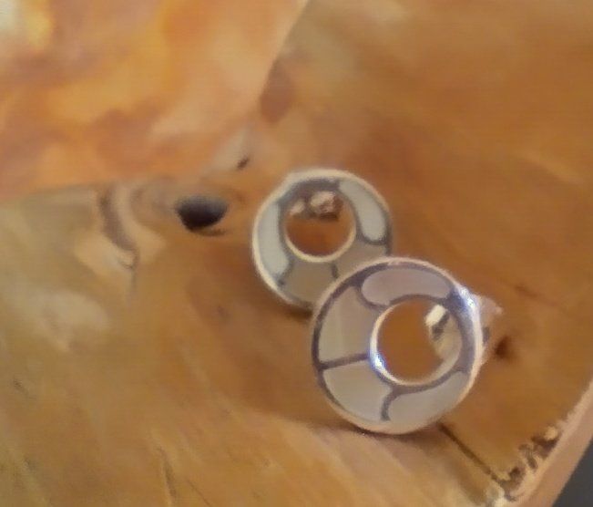 Orecchini pendenti & Orecchini a lobo: OHRRINGE MIT PERLMUTT INLAY IN 925 SILBER – Usato da Romanshorn venduto da BoutiqueA 2