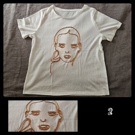 Shirt, weiss, kupferfarbenes Gesicht, XL, NEU