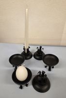 Kerzenhalter Set schwarz Metall 6 Stück neu