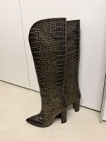 Paris Texas Stiefel Croco schwarz Gr. 37 Leder