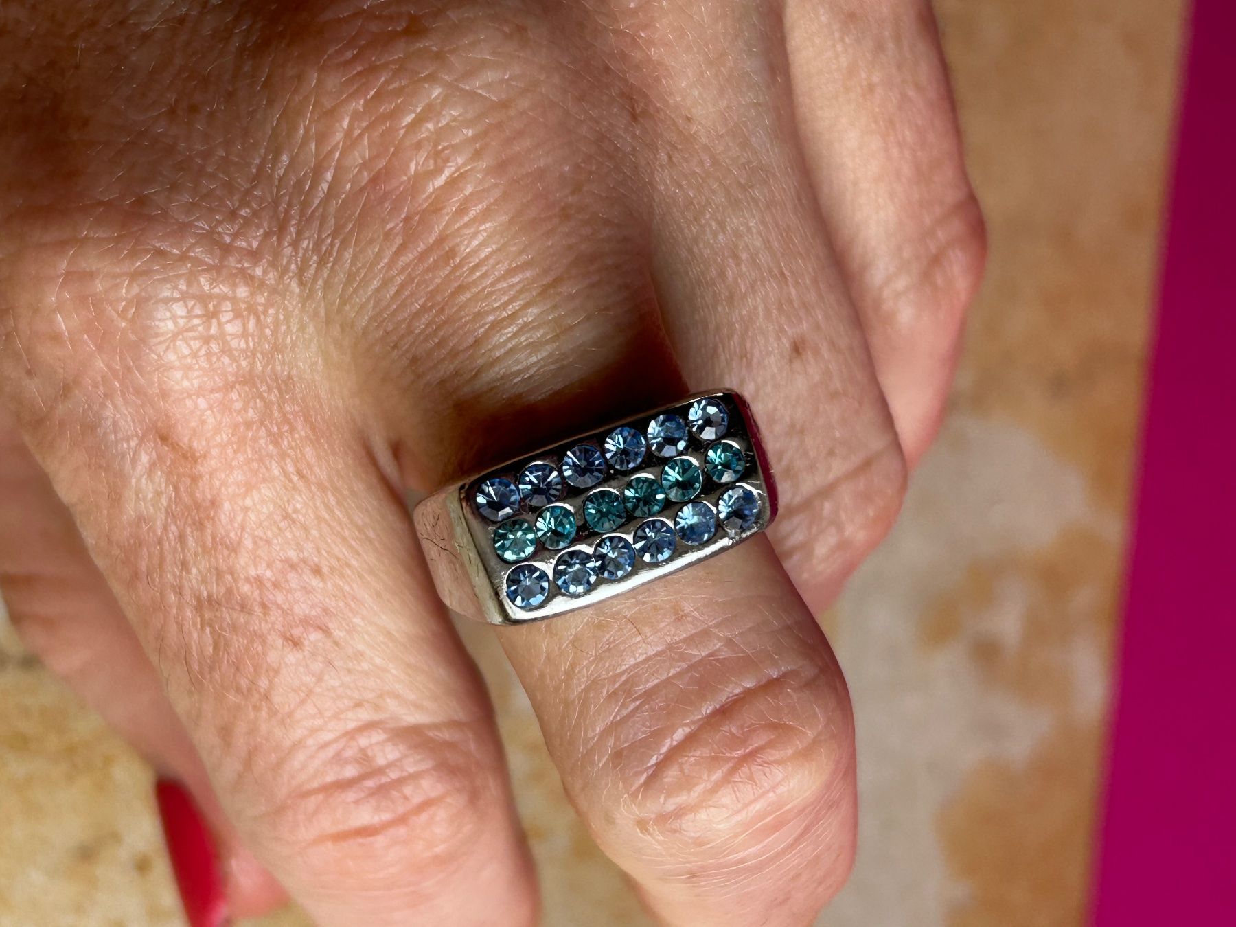 Anelli: Ring RETRO BLUE Gr. 61  Statement Ring – Usato da Dittingen venduto da Bijoubelle 6