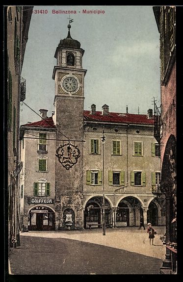 Cartes postales: AK Bellinzona, Municipio – D'occasion à Berlin par bartko-reher