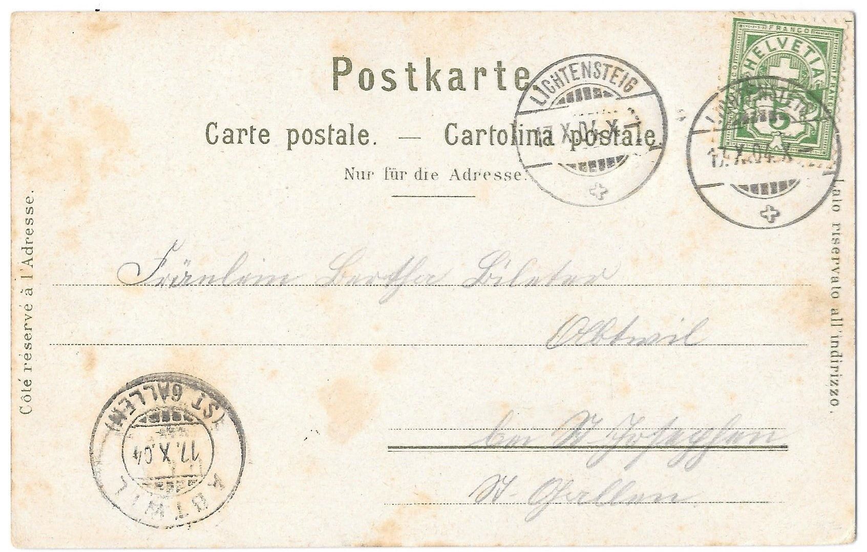 Cartes postales: Lichtensteig Kirche – D'occasion à Olten par clotaldi 1