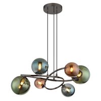 Pendelleuchte, LED, Glaskugeln, 65 cm Ø