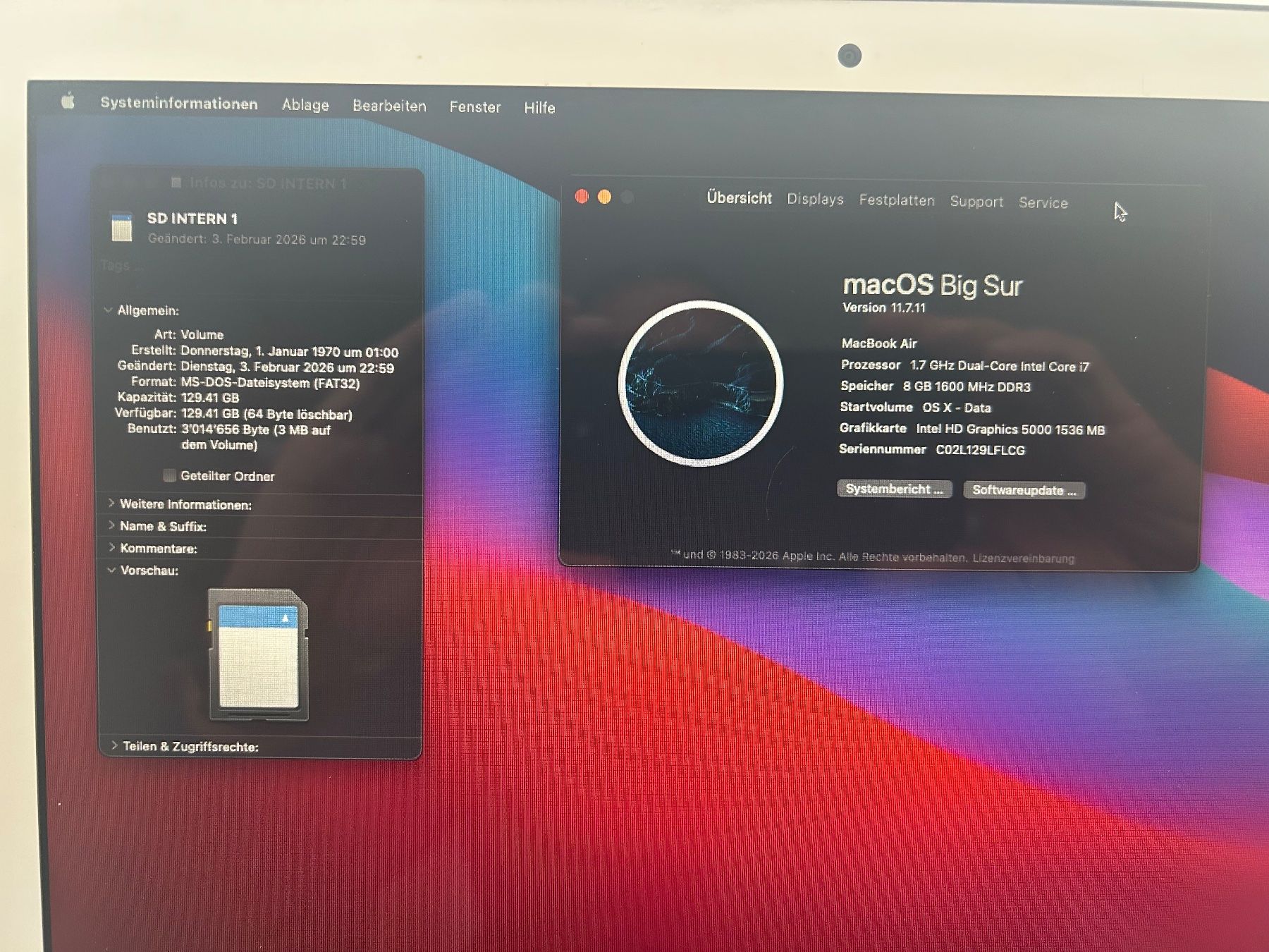 Apple Notebook: Apple MacBook Air 8/500 i7 – Usato da Ernetschwil venduto da Imscha8856 6