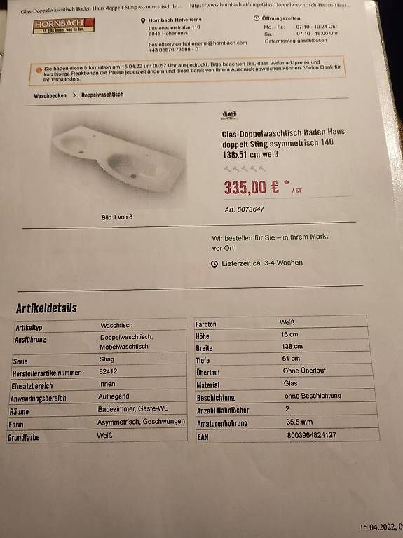 Lavabi & lavandini: Lavabo in Vetro – Usato da Wald AR venduto da bn1234