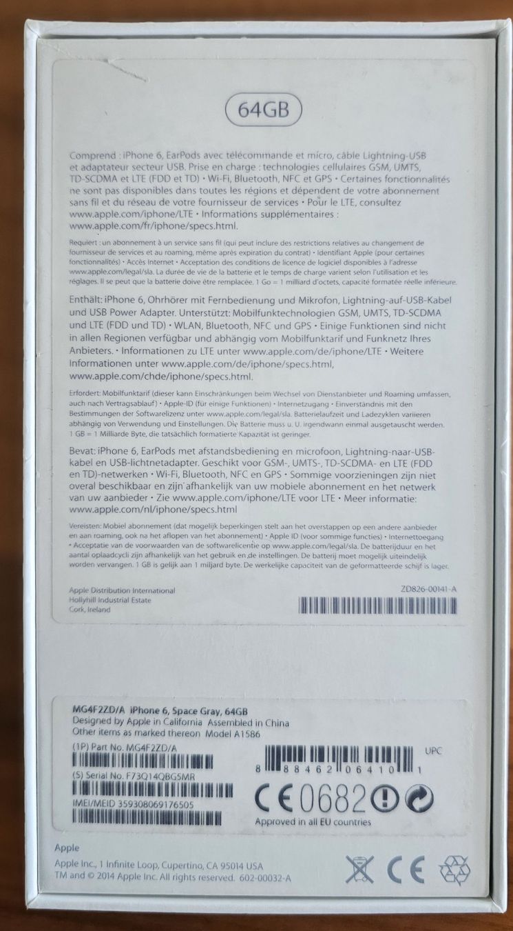 Apple Telefoni cellulari / Smartphones: iPhone 6 Space Gray - 64GB – Usato da Jongny venduto da Michoudsv 3