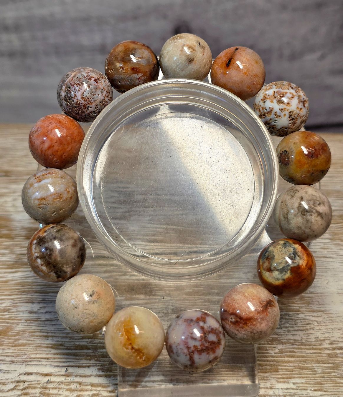 Minerali & Pietre curative: Korallenjaspis Armband B 14.3mm – Nuovo e nell'imballaggio originale da Matzingen venduto da Shay_Crystalz