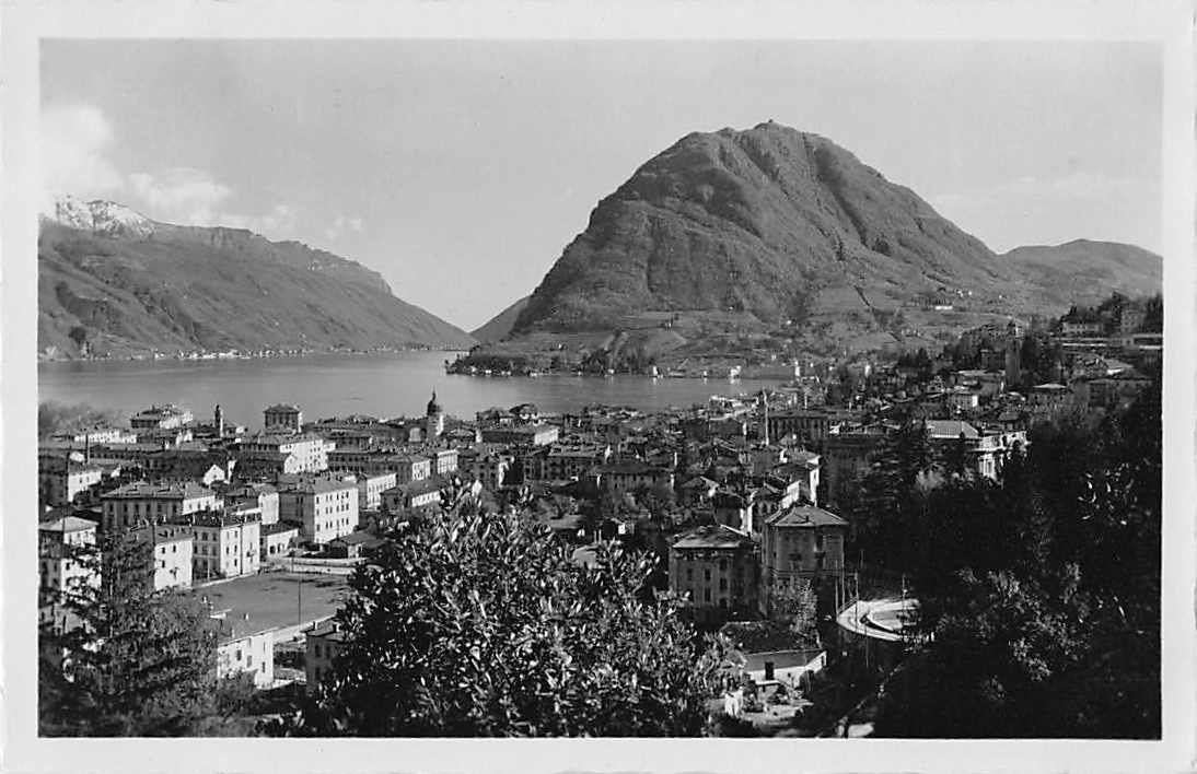 Cartoline postali: NEU: uralte Ansichtskarte LUGANO 1935, ab 1.-- – Usato da Lufingen venduto da SchnaeppliCorner