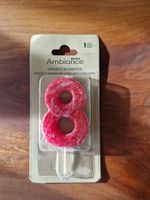 NEU Geburtstagskerze 8 rot