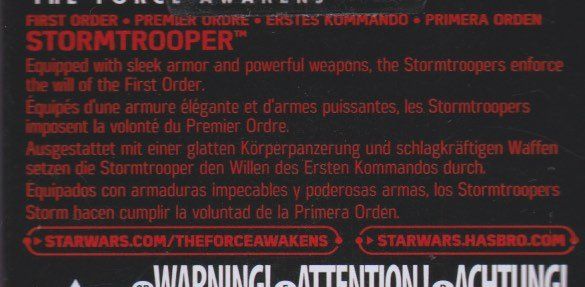 Star Wars Figuren: FIRST ORDER STORMTROOPER 14 cm STAR WARS ACTION FIGURE Hasbr – Neu und originalverpackt aus Vezia von Aquarius_Age 3