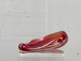 Mdina Glas Skulpturale Glasvase Bowl, Malta 1970er