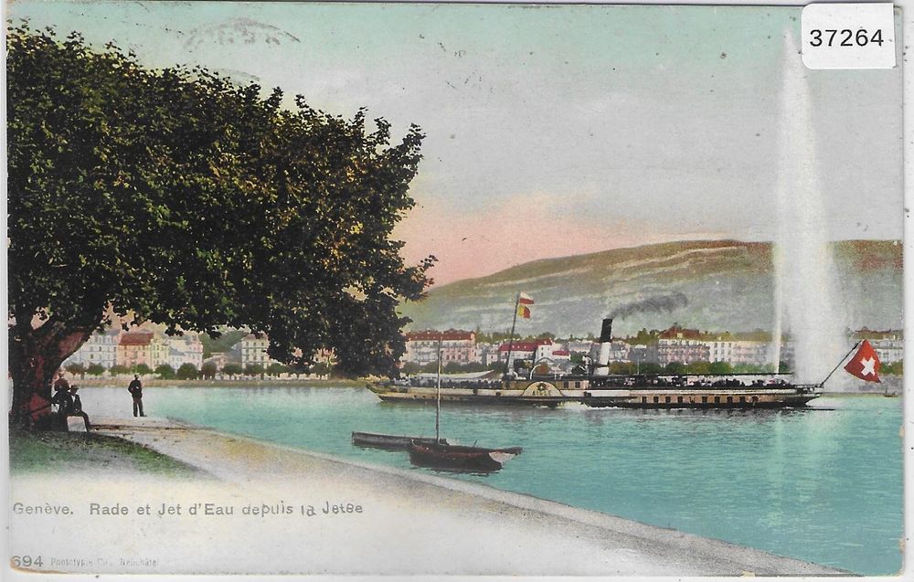 Geneve - Rade, Jet d'eau - bateau 