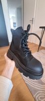 Leather boots black lace up size 37 new condition