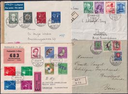 1925-1957, 15 saubere Satzfrankaturen: PRO JUVENTUTE