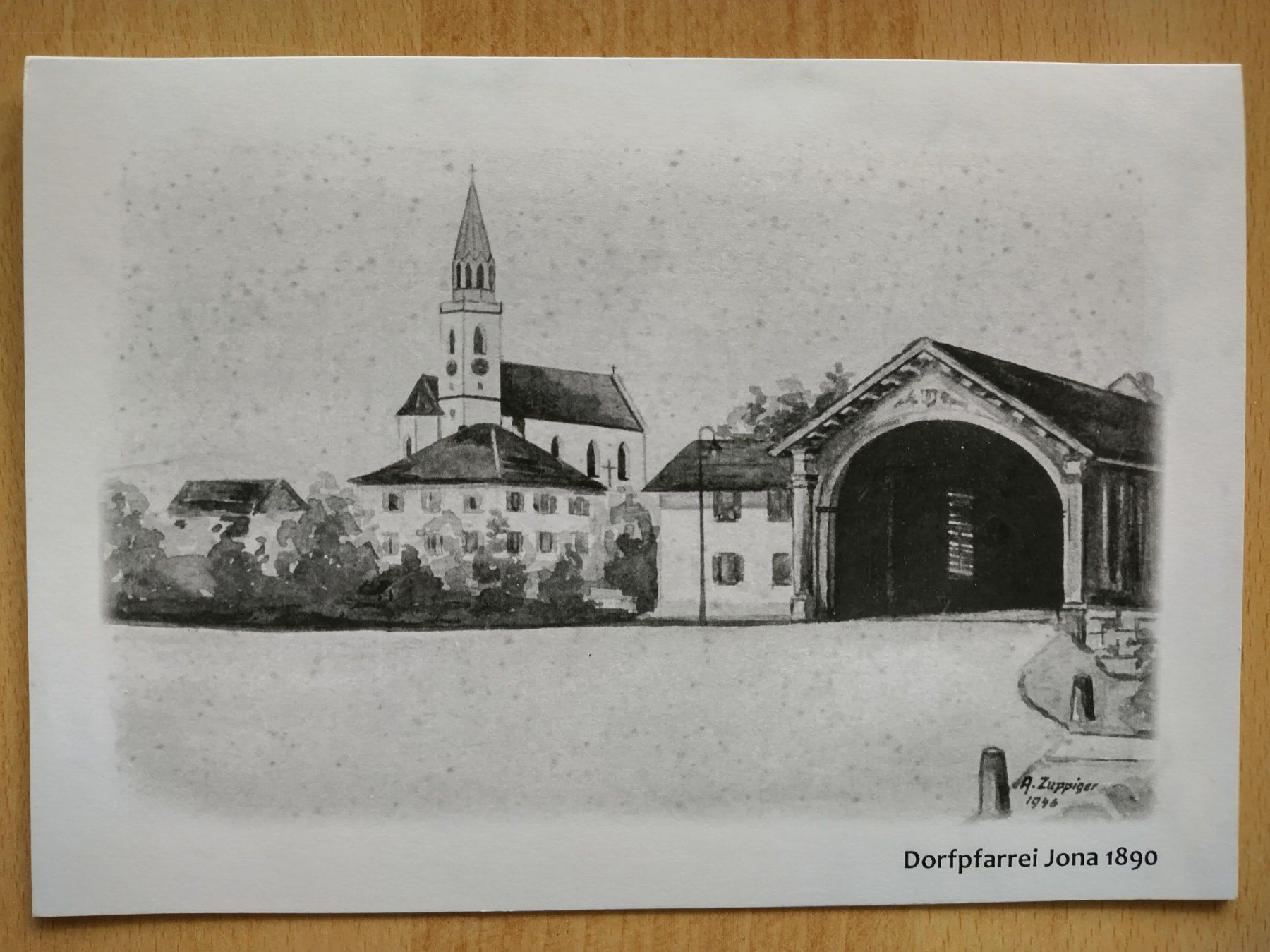 Cartoline postali: Ansichtskarte - Dorfpfarrei Jona 1890 – Nuovo (secondo la descrizione) da Jona venduto da Argus36