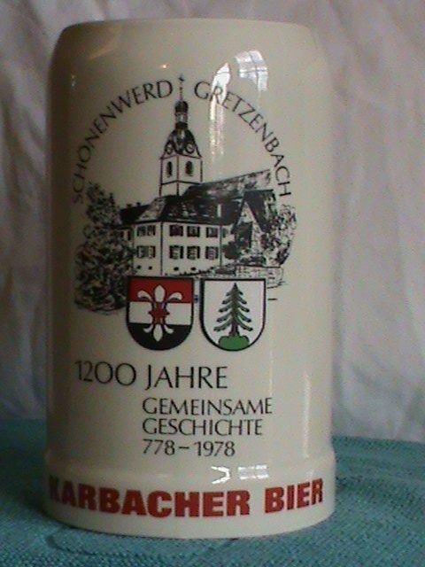 Sonstiges Geschirr & Gläser: Bierbrauerei Karbacher 1 L – Gebraucht aus Wiedlisbach von Bobesch10