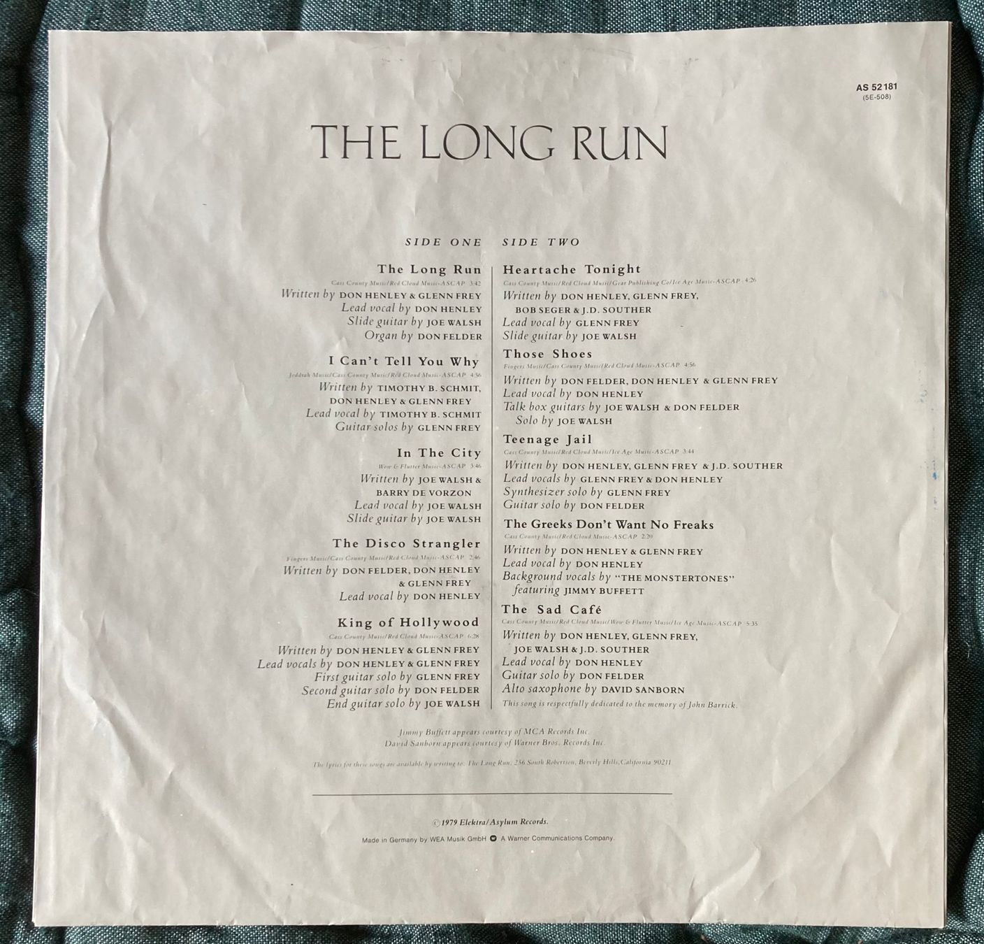 Dischi in vinile: Eagles – The Long Run / LP / Gatefold / 1979 – Usato da Zürich venduto da LustForLive 6