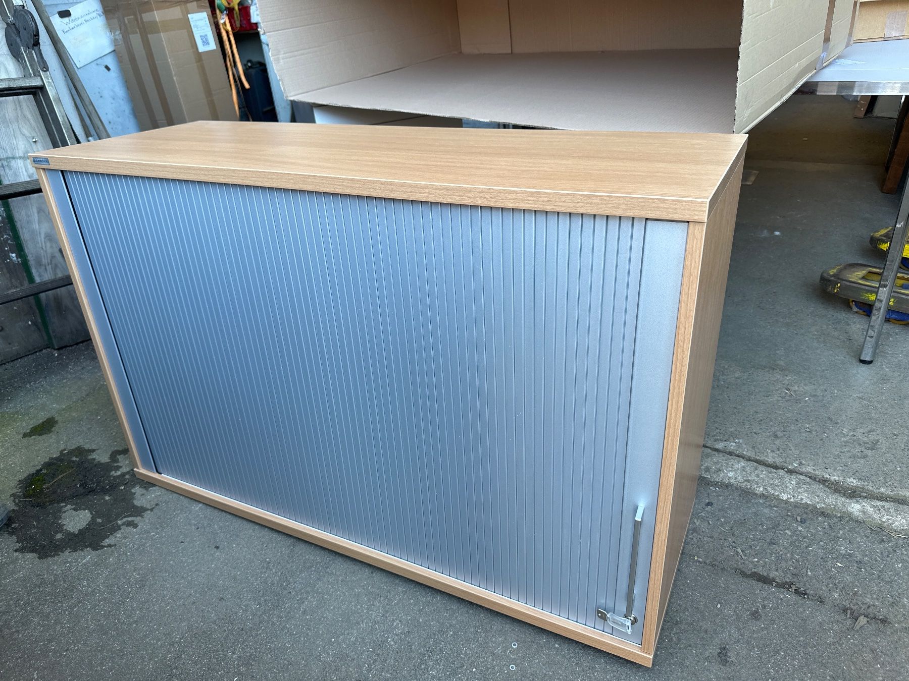 Schränke: Aufsatz-Querrolladenschrank,2 OH, B 1200, Buche-Dekor – Neu und originalverpackt aus Necker von liq24 4