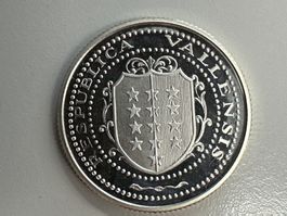 Medaille Silber 999 20g Schweiz Kanton Wallis 1815
