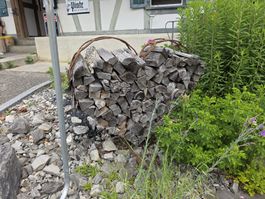 Herz aus Hufeisen Holzhalter