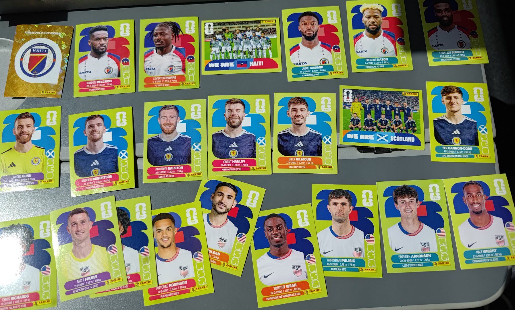 Panini Sammelbilder & Trading cards: Panini 2026 - SET HAI, SCO, USA – Neu (gemäss Beschreibung) aus Bern von Nicolaro 1