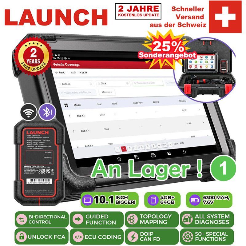 Scanner: LAUNCH X431 PRO3 APEX Alle Systeme Scanner Diagnosegerät – Neu und originalverpackt aus Malans GR von BUYBEST-Schweiz