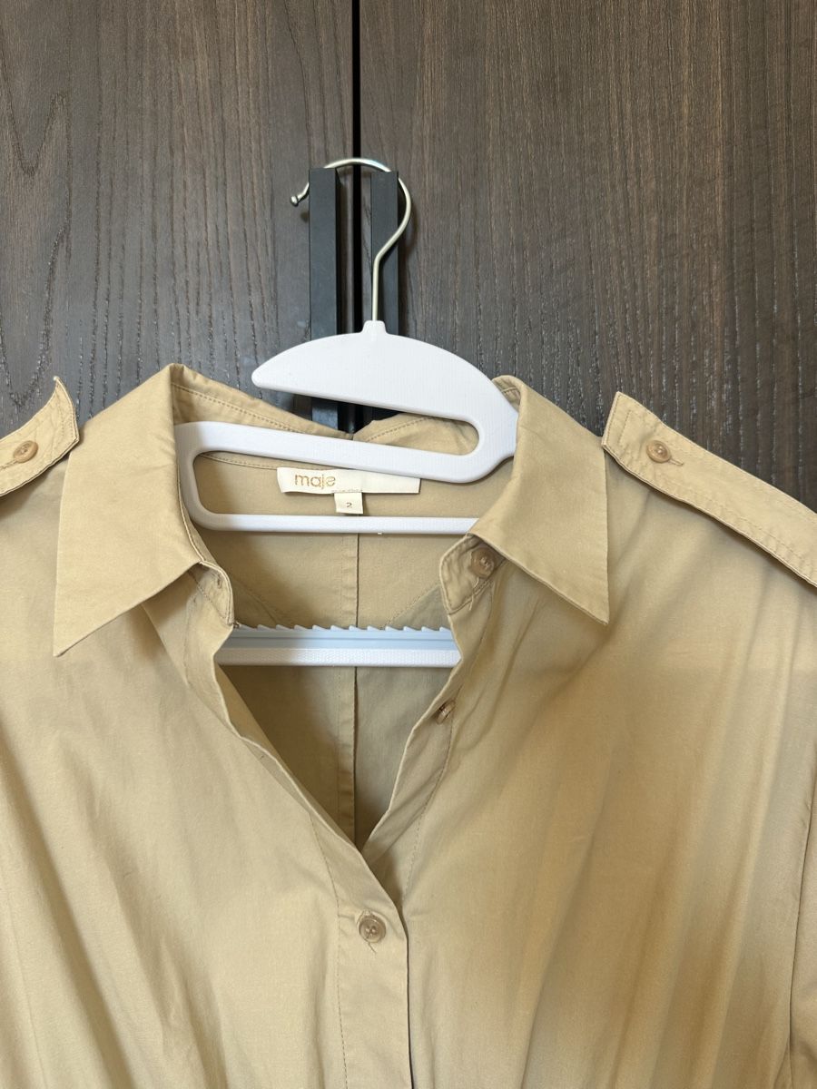 Maje Kleider: Maje beige shirt dress – Gebraucht aus St. Niklausen LU von lau_259n 1