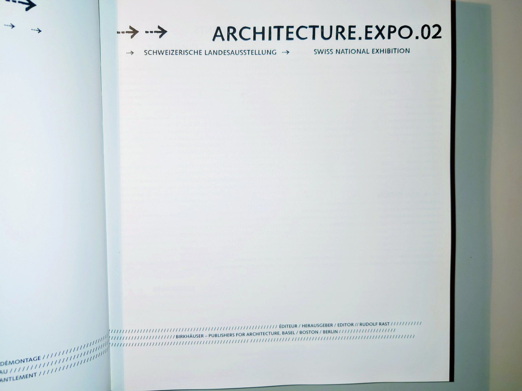 Libri: Architecture.Expo.02. Erstausgabe 2003 Birkhäuser. 3 Sprach. – Usato da Zürich venduto da Rst7 3