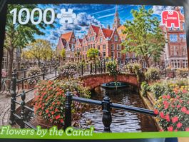 1000 Puzzle Jumbo, Flowers by the canal