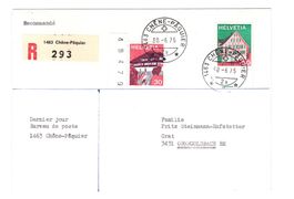 Letztagsbrief: Schliessung Poststelle 1463 CHENE-PAQUIER