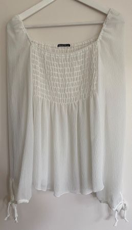 Bluse in Weiss, Gr. 38