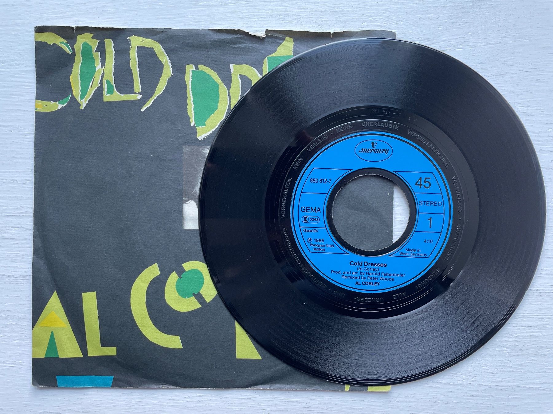 Dischi in vinile: Al Corley - Cold Dresses - 7" Single, 1985 – Usato da Zürich venduto da Andy_t71 2