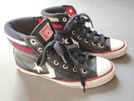 Converse All Stars, Schwarz, Leder, Grösse 38