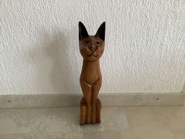 Katzefigur aus Holz 38cm