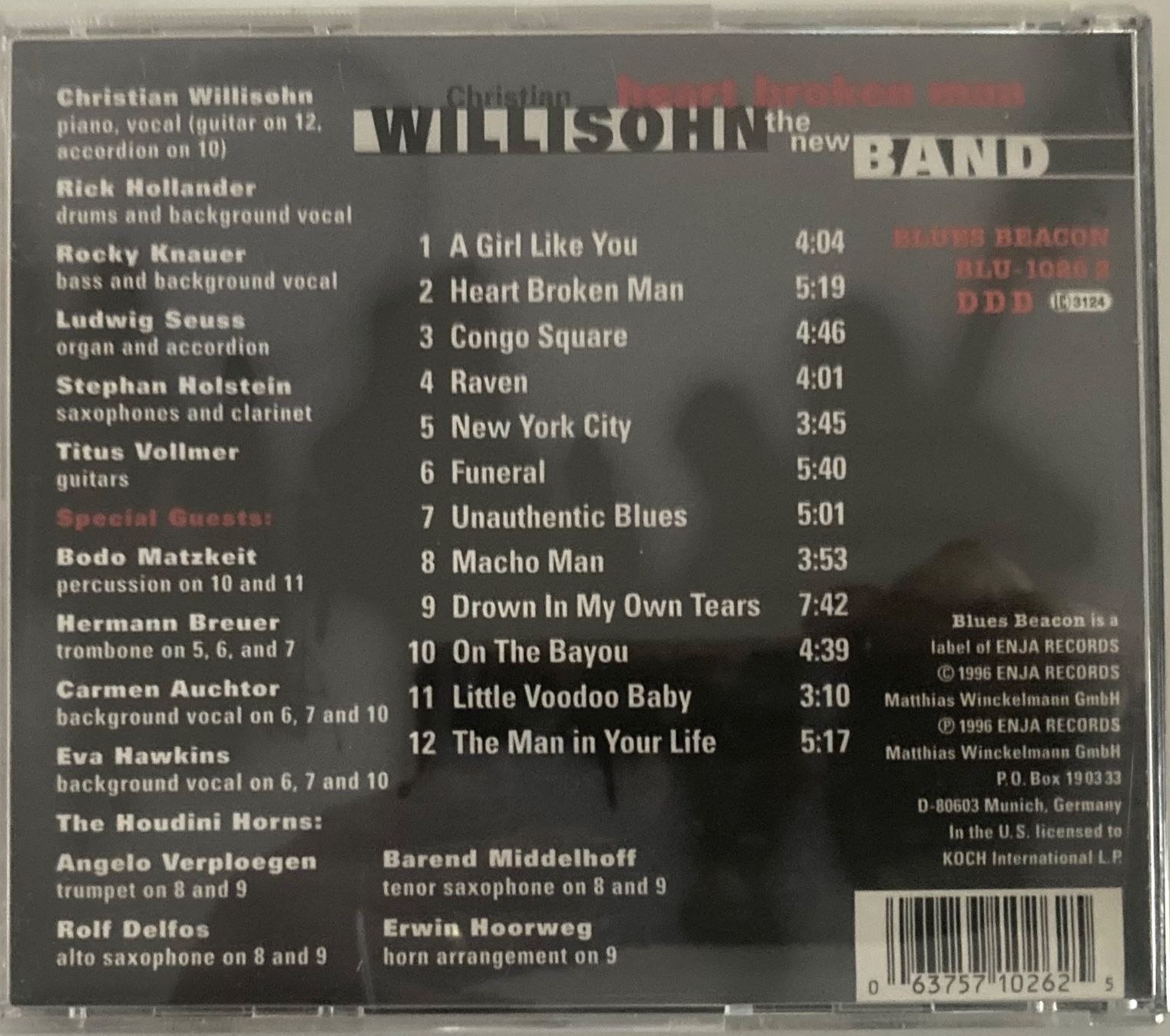 CDs: CHRISTIAN WILLISOHN - HEART BROKEN MAN – Gebraucht aus Poliez-Pittet von Newtown-Records 1