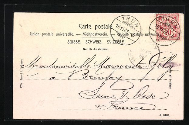 Cartes postales: AK Thun, Hauptstrasse mit Passanten – D'occasion à Berlin par bartko-reher 1
